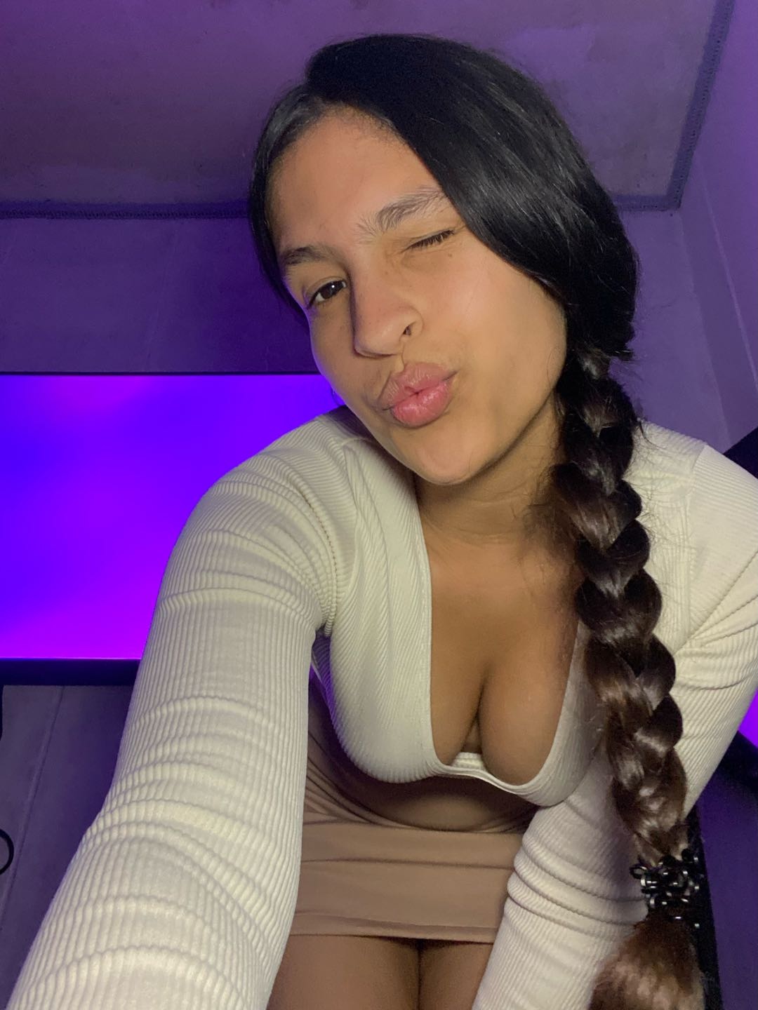 Woman ready for a private video conversation