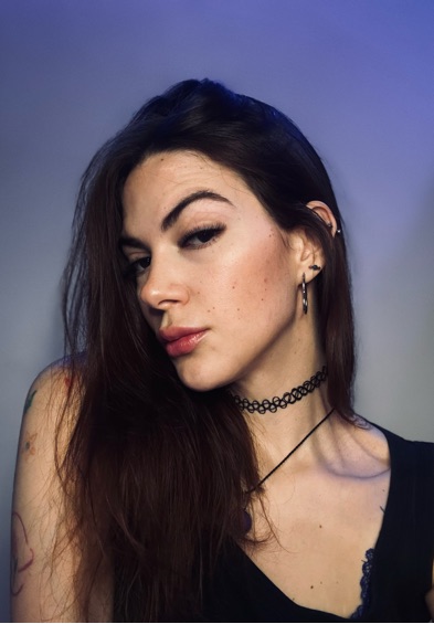 Close portrait for a 1-on-1 video chat